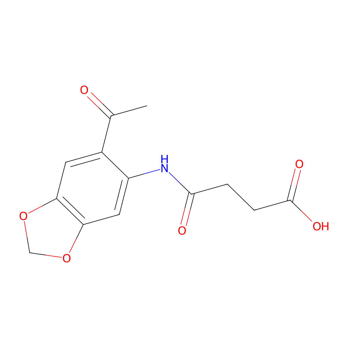 4-[(6-Acetyl-1,3-benzodioxol-5-yl)amino]-4-oxobutanoic acid molecular structure, CAS 342021-63-0