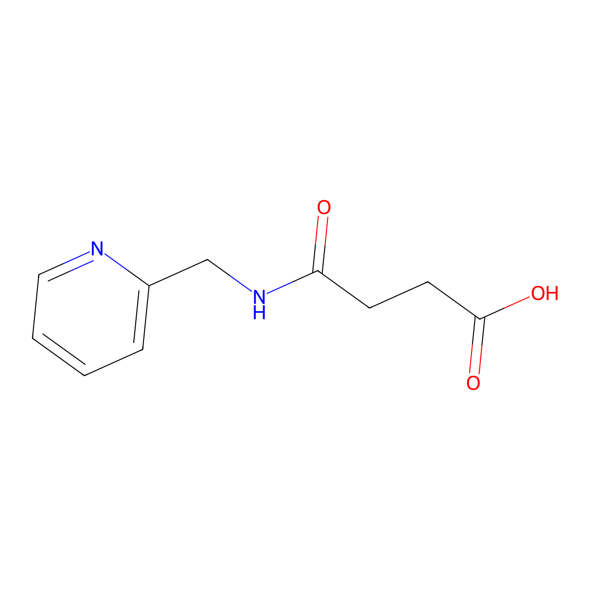 4-Oxo-4-[(pyridin-2-ylmethyl)amino]butanoic acid molecular structure, CAS 342021-72-1