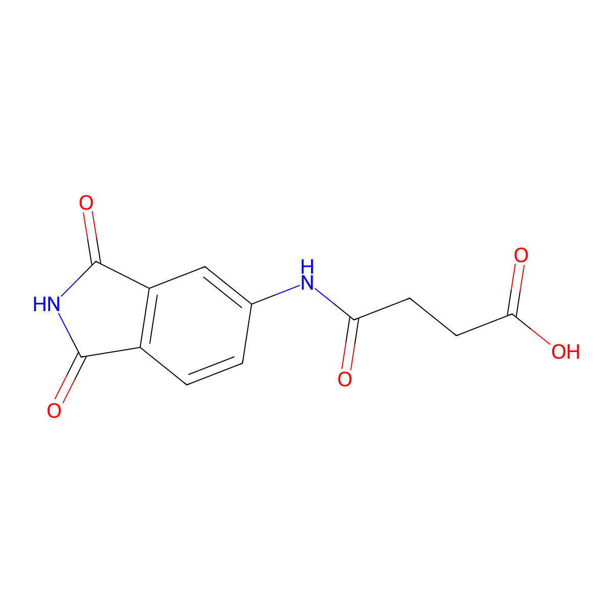 4-[(1,3-dioxo-2,3-dihydro-1H-isoindol-5-yl)amino]-4-oxobutanoic acid molecular structure, CAS 342021-85-6
