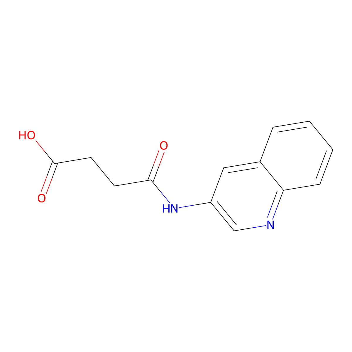 4-Oxo-4-(quinolin-3-ylamino)butanoic acid molecular structure, CAS 342021-89-0