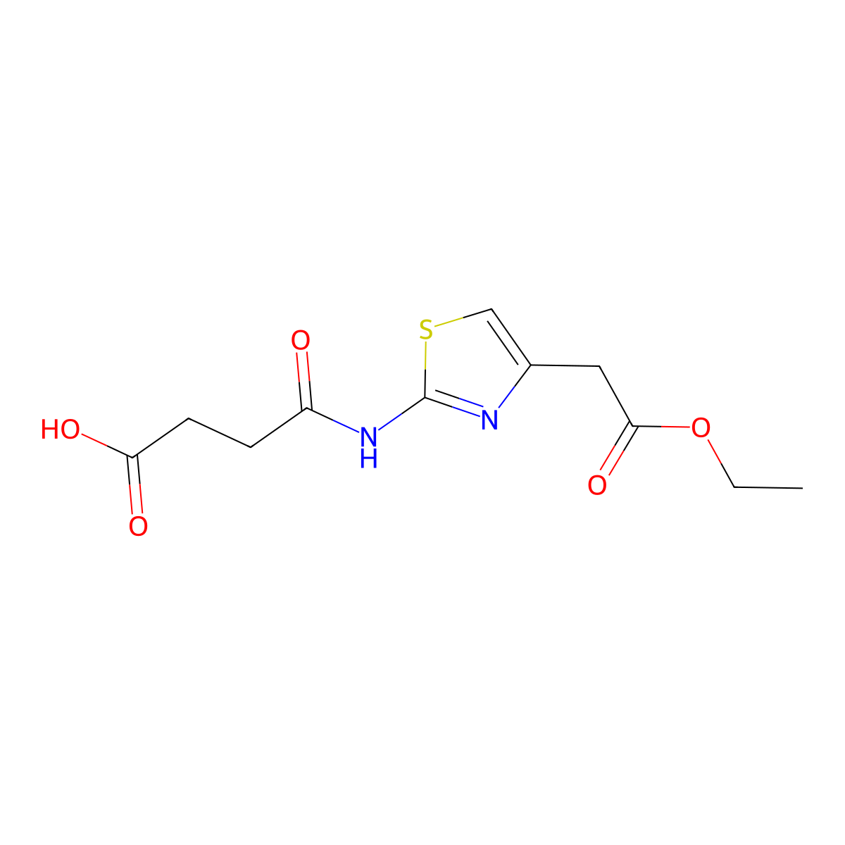 4-{[4-(2-Ethoxy-2-oxoethyl)-1,3-thiazol-2-yl]amino}-4-oxobutanoic acid molecular structure, CAS 342022-07-5