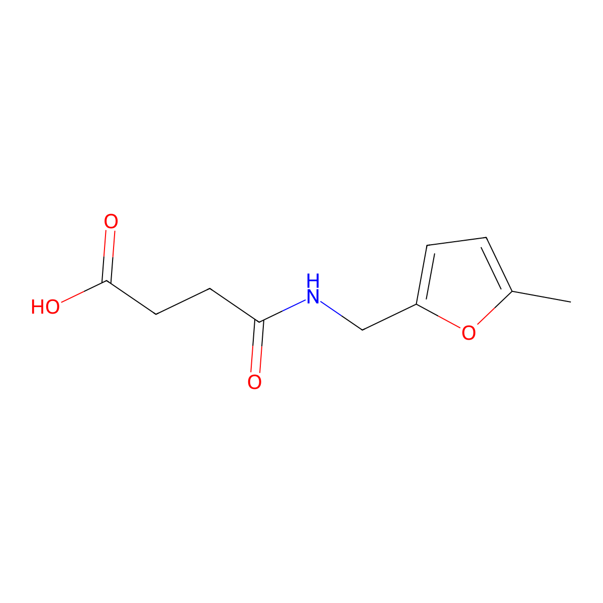 4-{[(5-Methylfuran-2-yl)methyl]amino}-4-oxobutanoic acid molecular structure, CAS 342022-19-9