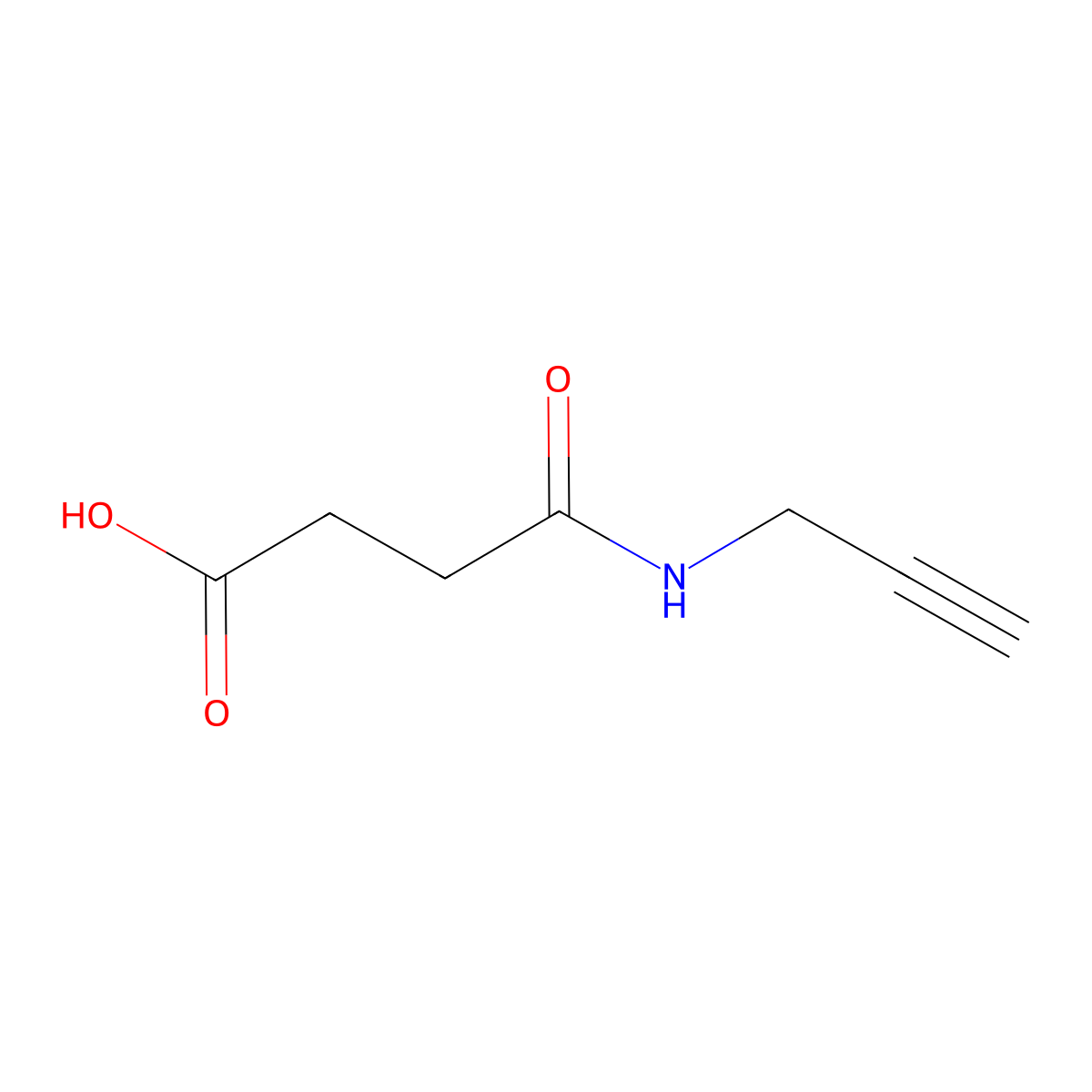 4-Oxo-4-(prop-2-yn-1-ylamino)butanoic acid molecular structure, CAS 342022-20-2