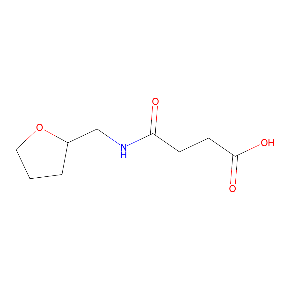 4-Oxo-4-[(tetrahydrofuran-2-ylmethyl)amino]butanoic acid molecular structure, CAS 342022-21-3
