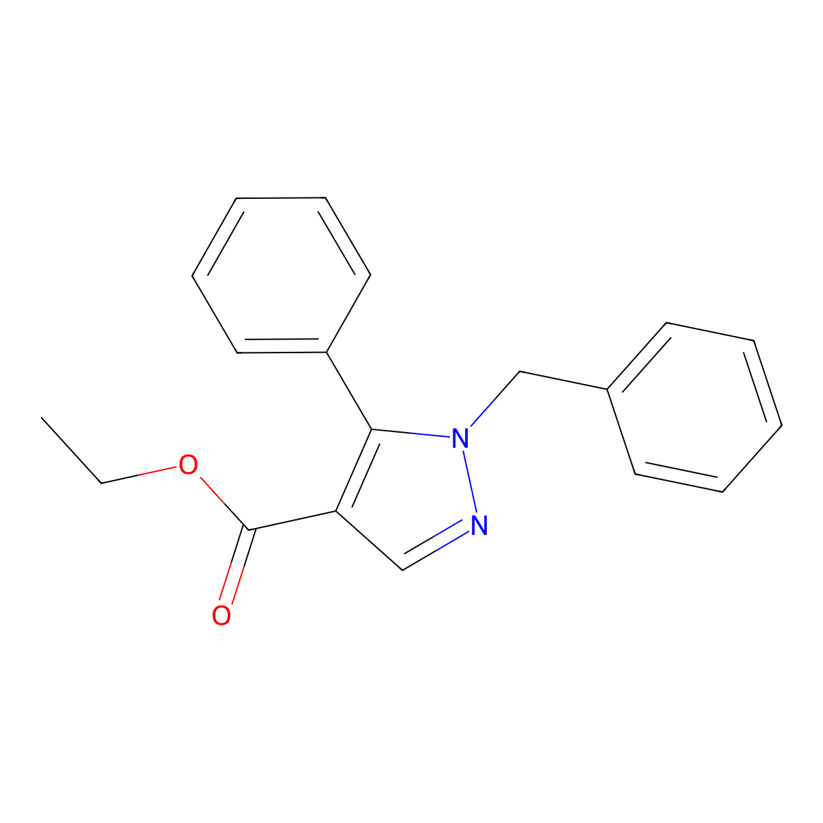 ethyl 1-benzyl-5-phenyl-1H-pyrazole-4-carboxylate molecular structure, CAS 342023-84-1