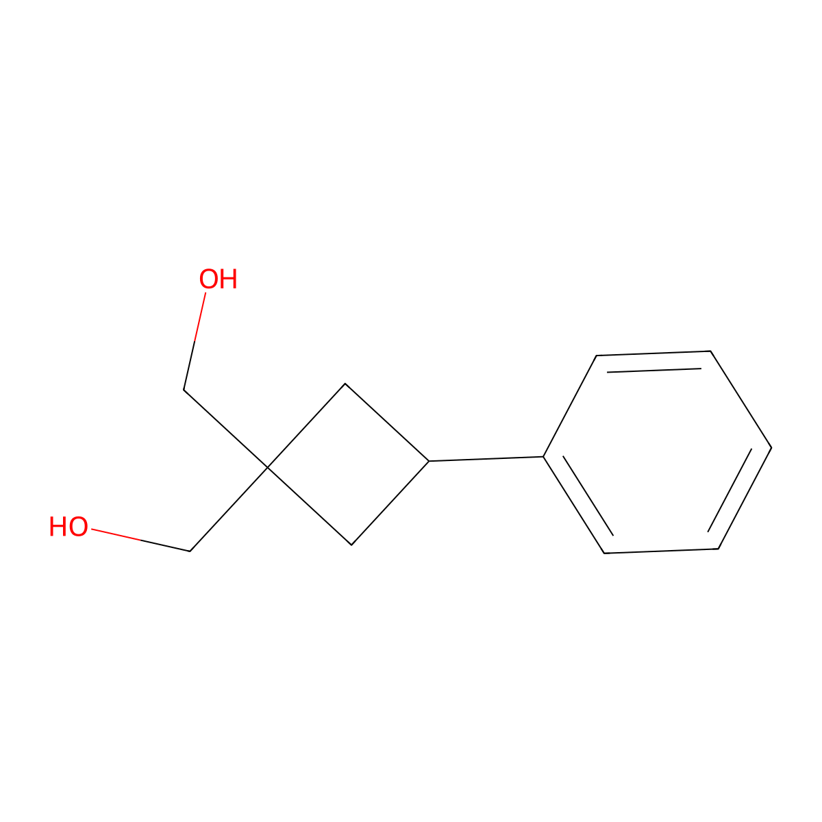 [1-(Hydroxymethyl)-3-phenylcyclobutyl]methanol molecular structure, CAS 342042-97-1