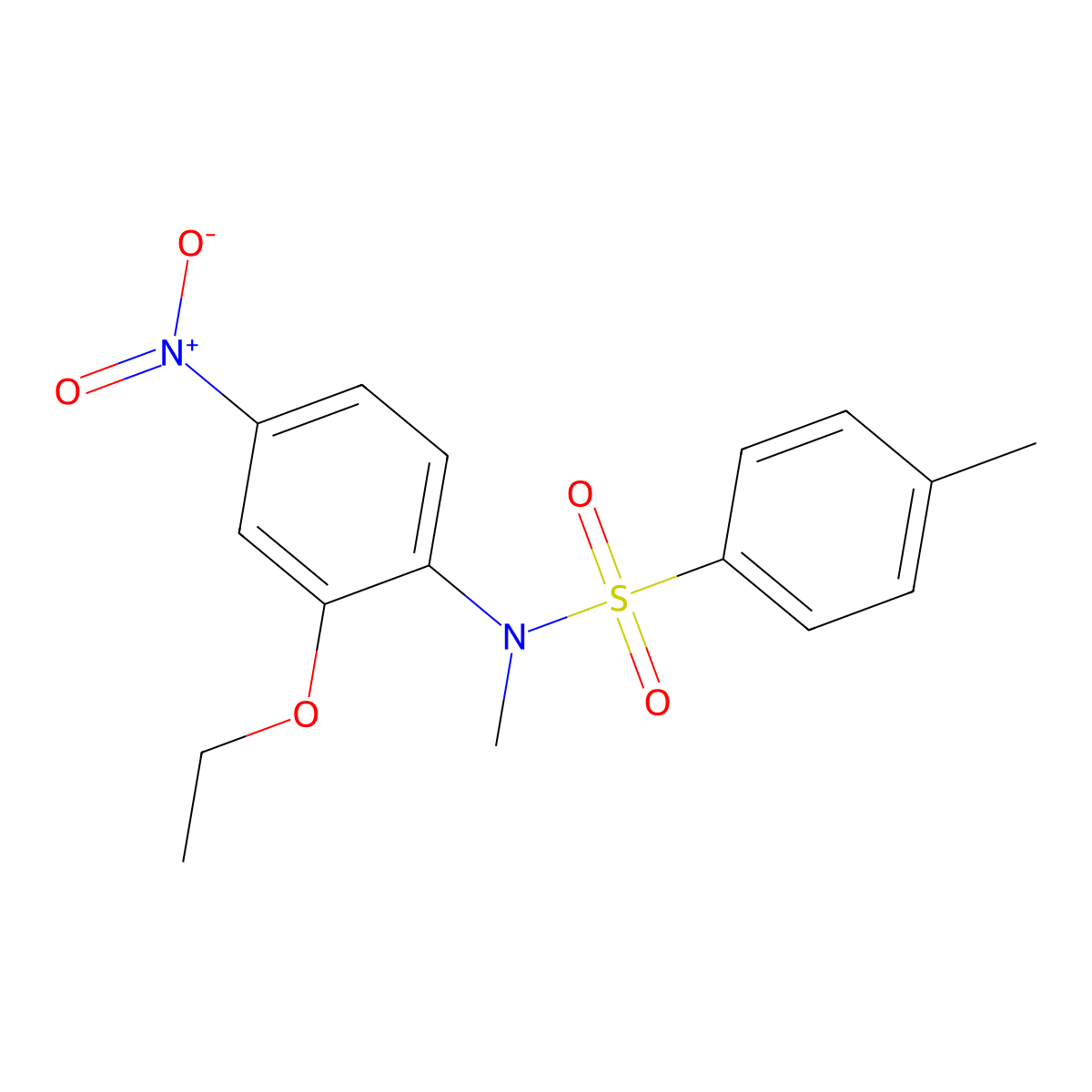 N-{2-ethoxy-4-nitrophenyl}-N,4-dimethylbenzenesulfonamide molecular structure, CAS 342043-32-7