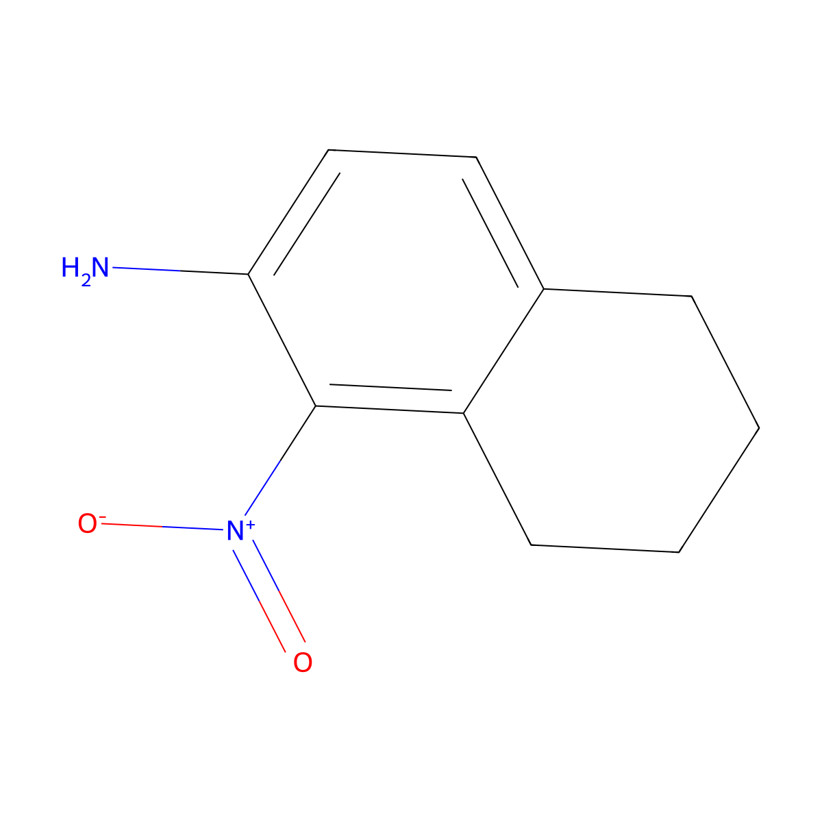 1-Nitro-5,6,7,8-tetrahydro-2-naphthalenamine molecular structure, CAS 342043-42-9