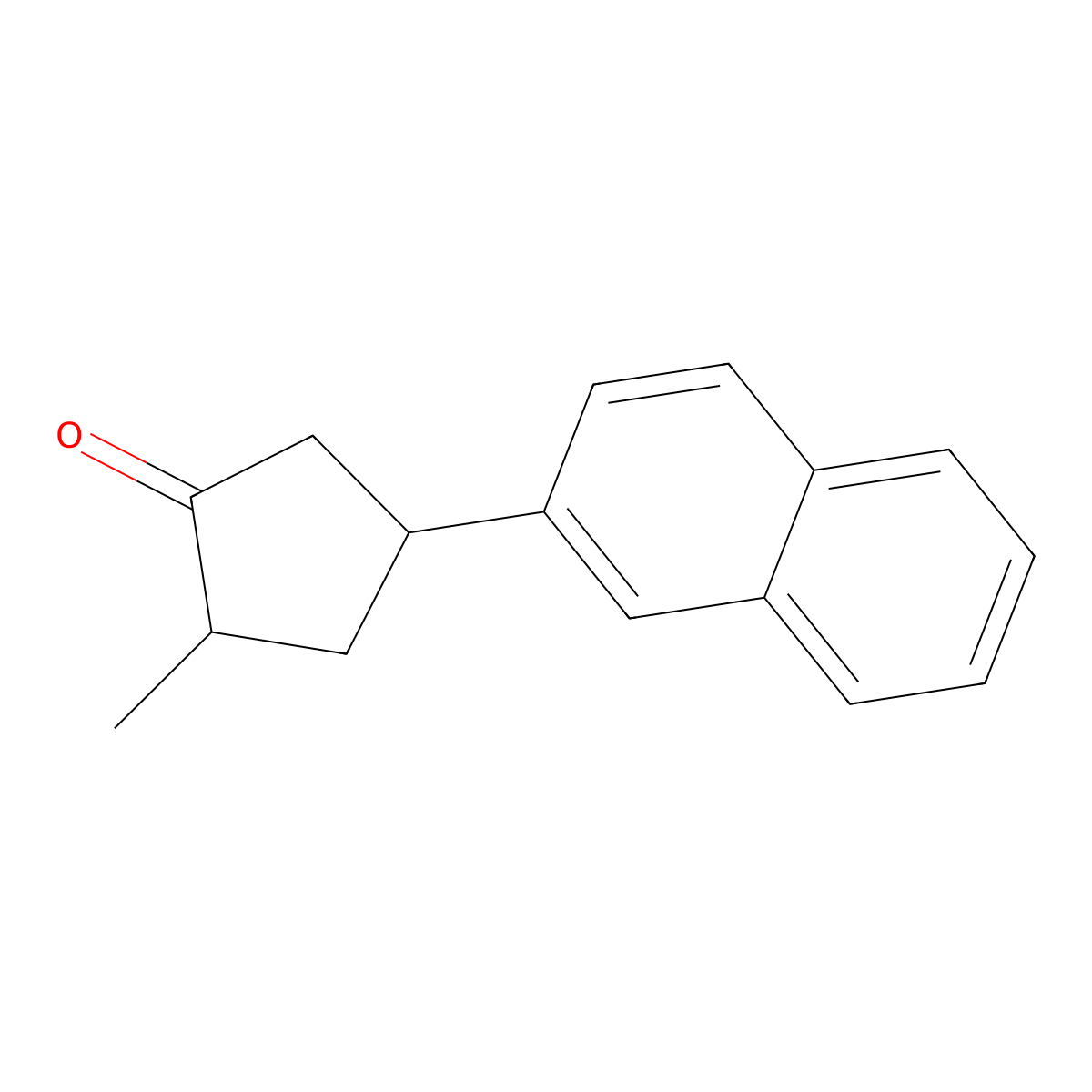 2-Methyl-4-(2-naphthyl)cyclopentanone molecular structure, CAS 342044-19-3