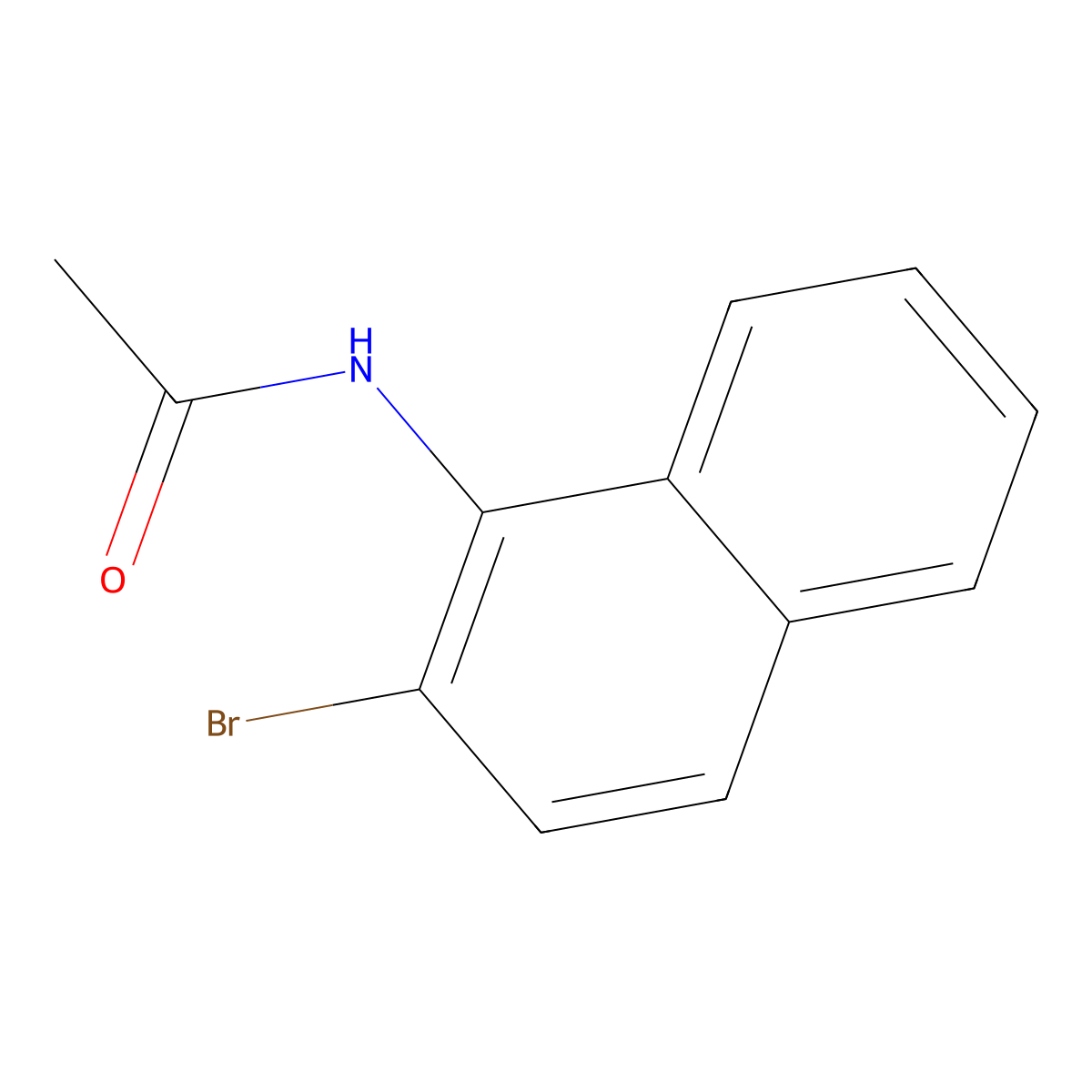 N-(2-bromo-1-naphthyl)acetamide molecular structure, CAS 342044-27-3
