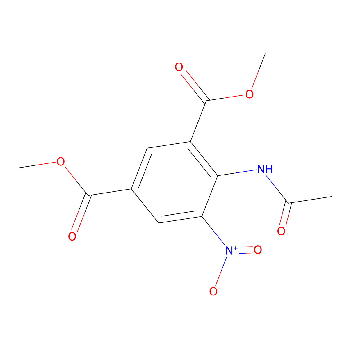 Dimethyl 4-(acetylamino)-5-nitroisophthalate molecular structure, CAS 342044-33-1