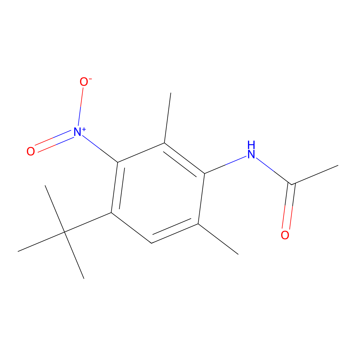 N-{4-tert-butyl-3-nitro-2,6-dimethylphenyl}acetamide molecular structure, CAS 342044-38-6
