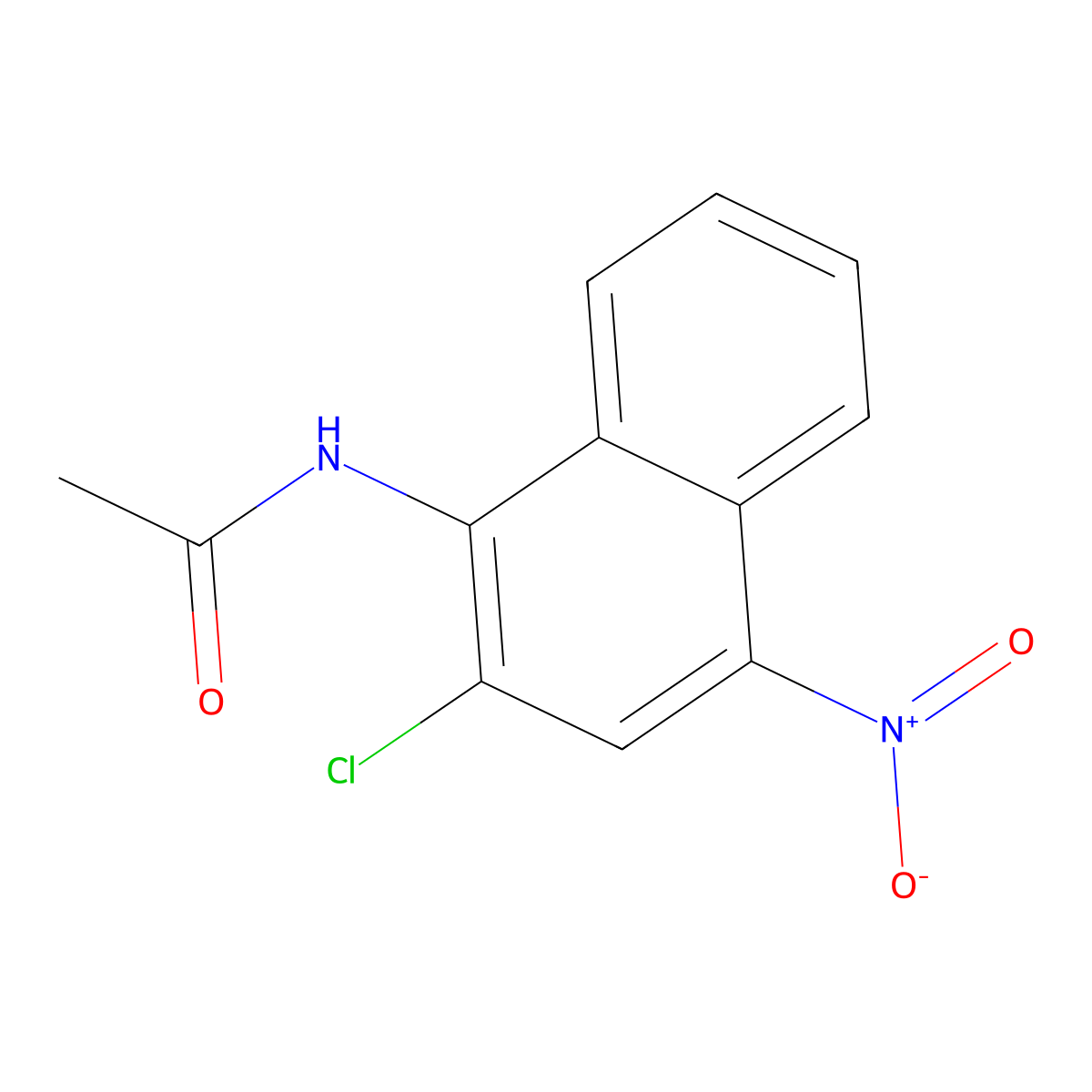 N-{2-chloro-4-nitro-1-naphthyl}acetamide molecular structure, CAS 342044-41-1