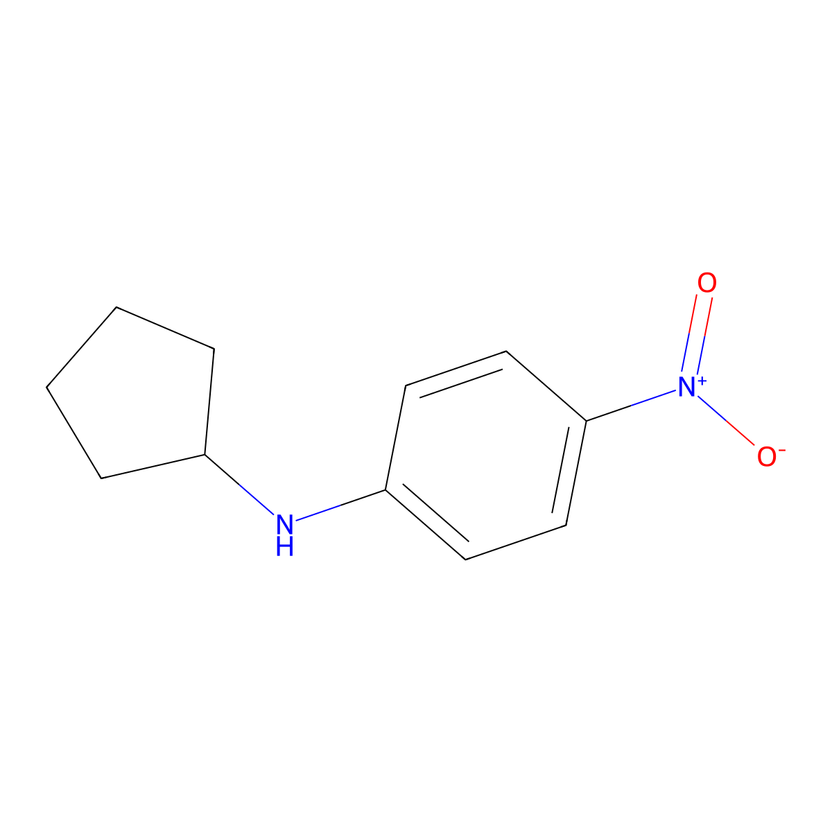 N-cyclopentyl-4-nitroaniline molecular structure, CAS 342044-45-5