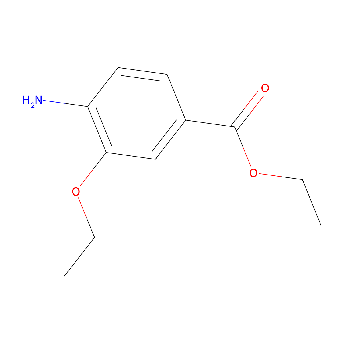 Benzoic acid, 4-amino-3-ethoxy-, ethyl ester molecular structure, CAS 342044-64-8