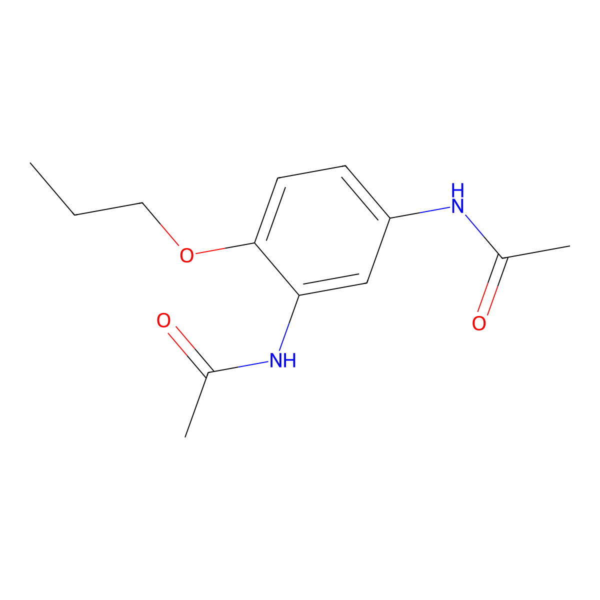 2,4-Bis-acetylamino-1-n-propoxybenzene molecular structure, CAS 342044-66-0