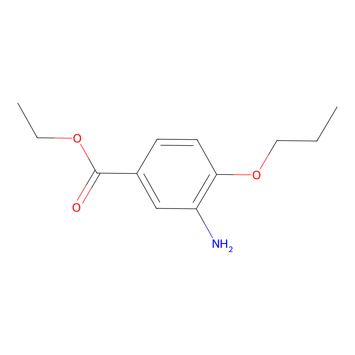 Ethyl 3-amino-4-propoxybenzoate molecular structure, CAS 342044-71-7