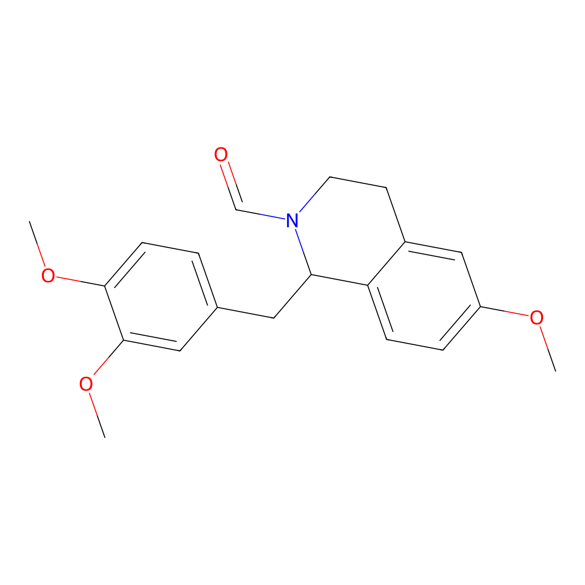 1-(3,4-dimethoxybenzyl)-6-methoxy-3,4-dihydro-2(1H)-isoquinolinecarbaldehyde molecular structure, CAS 342044-85-3