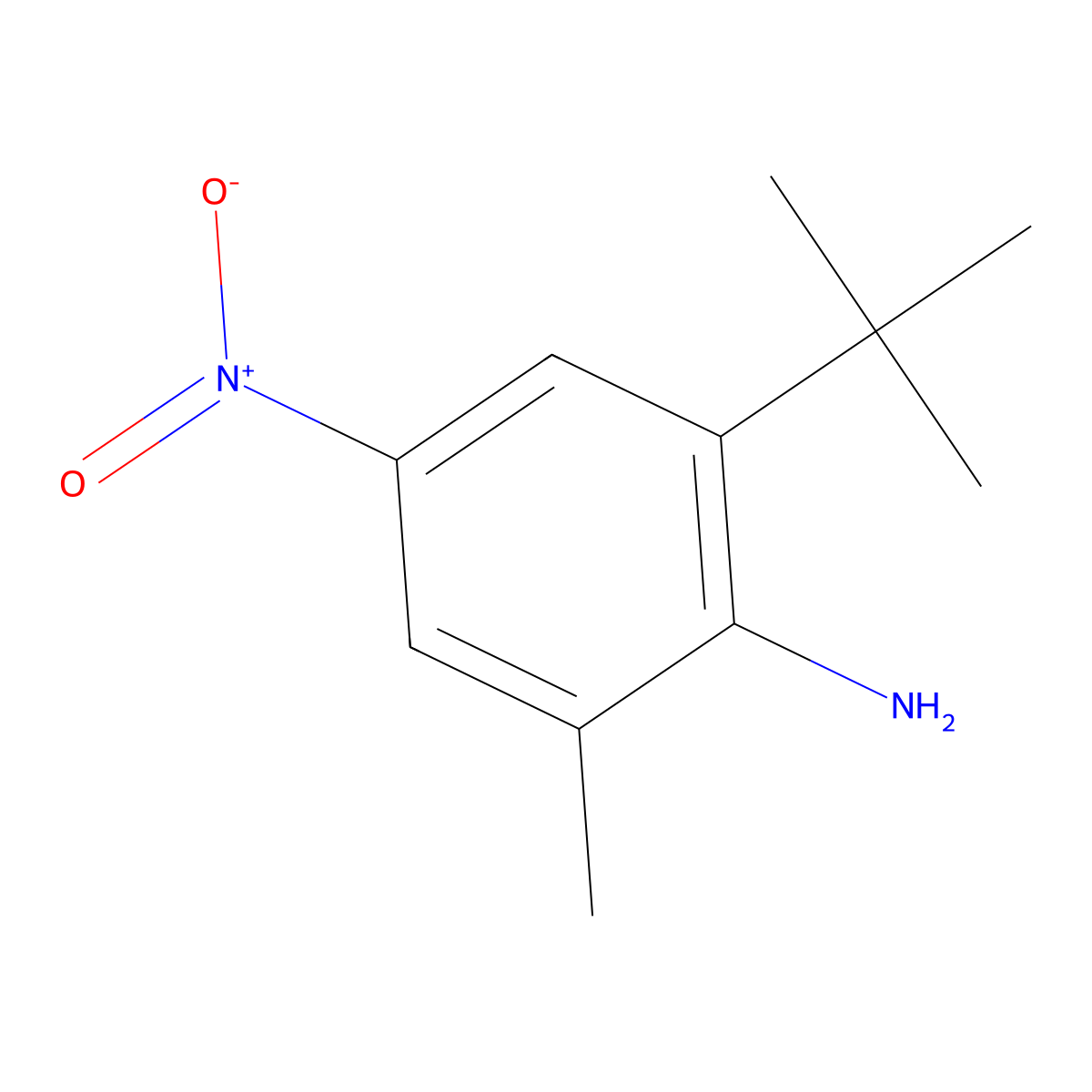 2-Tert-butyl-6-methyl-4-nitroaniline molecular structure, CAS 342045-11-8