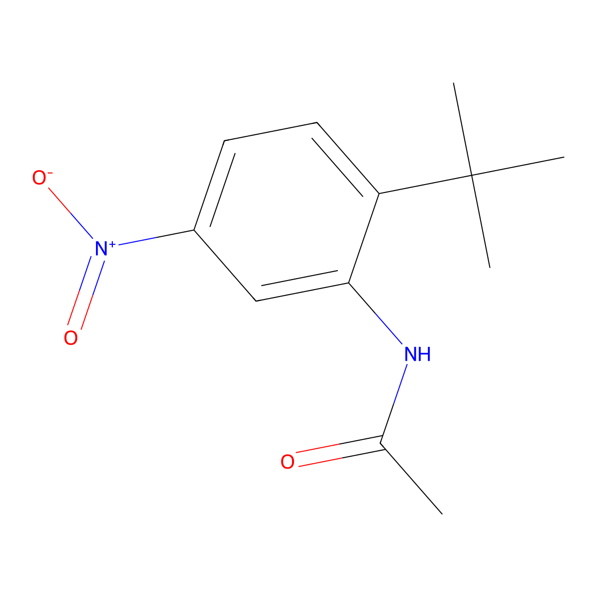 N-(2-tert-butyl-5-nitrophenyl)acetamide molecular structure, CAS 342045-15-2