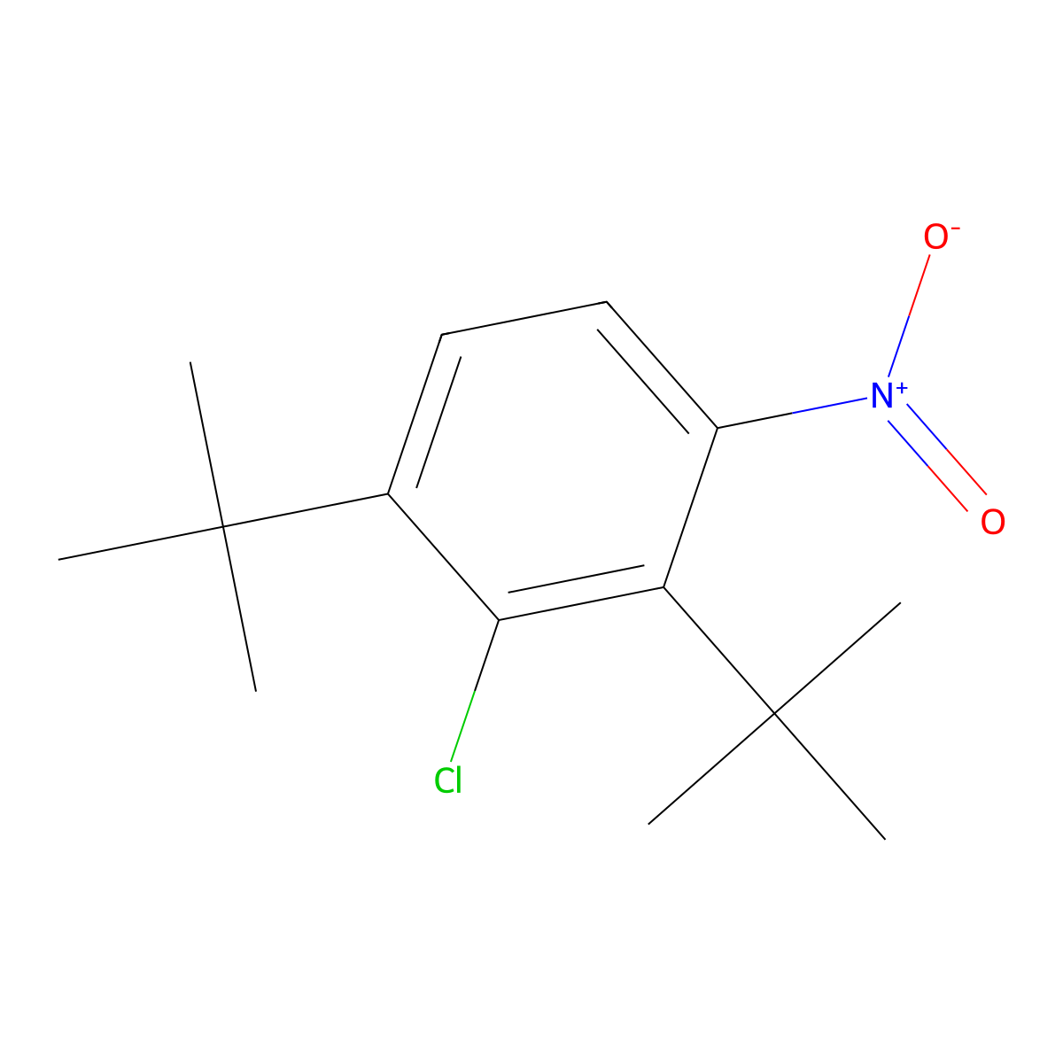 1,3-Ditert-butyl-2-chloro-4-nitrobenzene molecular structure, CAS 342045-21-0