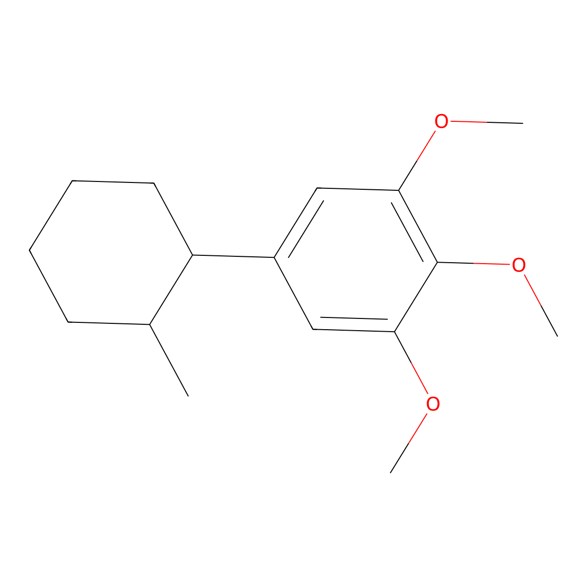 1,2,3-Trimethoxy-5-(2-methylcyclohexyl)benzene molecular structure, CAS 342045-31-2