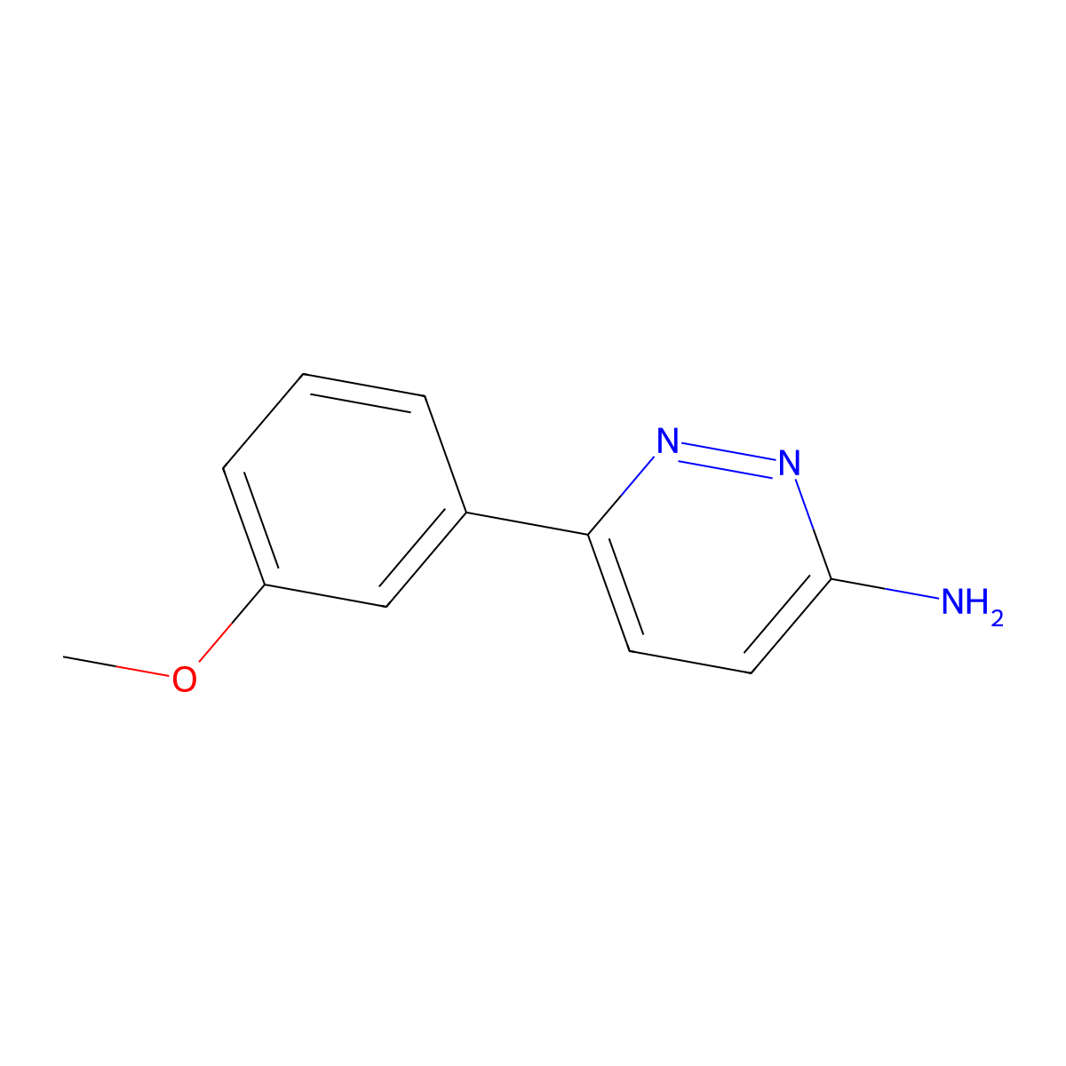 6-(3-Methoxyphenyl)pyridazin-3-amine molecular structure, CAS 342047-15-8