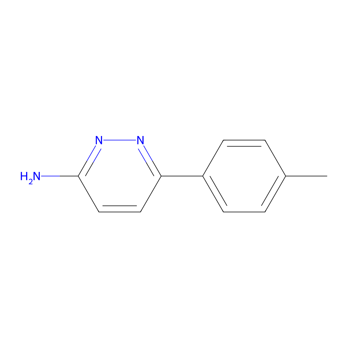6-(4-Methylphenyl)pyridazin-3-amine molecular structure, CAS 342047-22-7