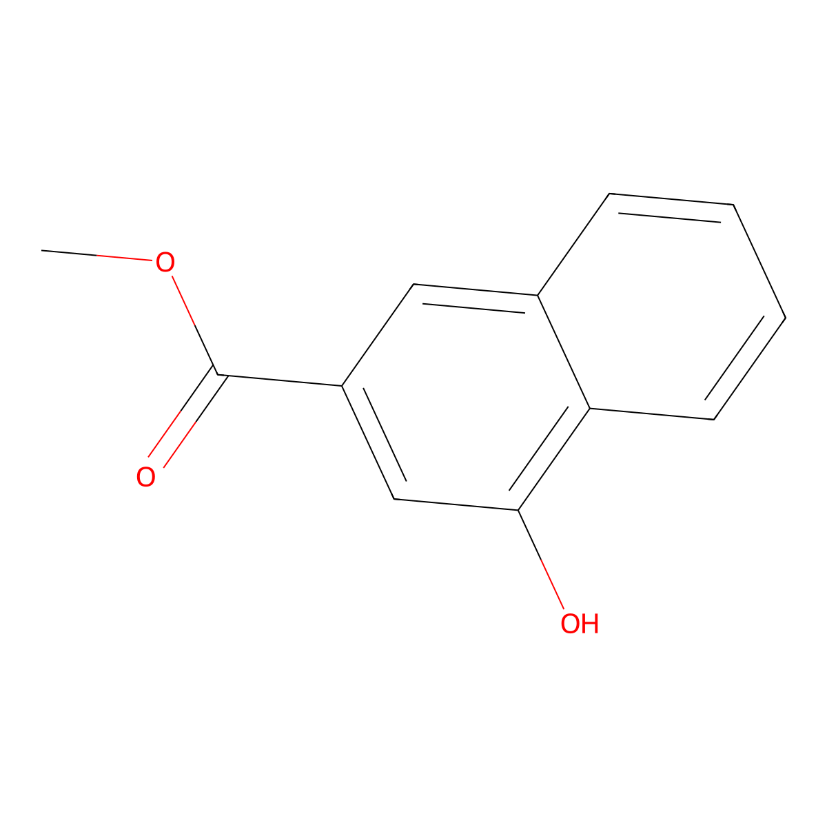 Methyl 4-hydroxy-2-naphthalenecarboxylate molecular structure, CAS 34205-71-5