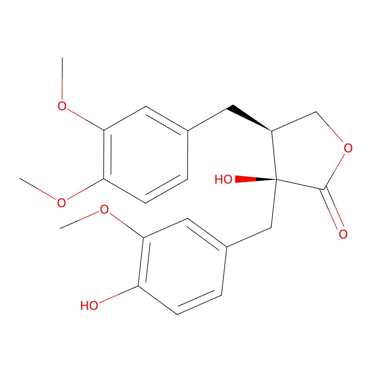 (-)-Trachelogenin molecular structure, CAS 34209-69-3