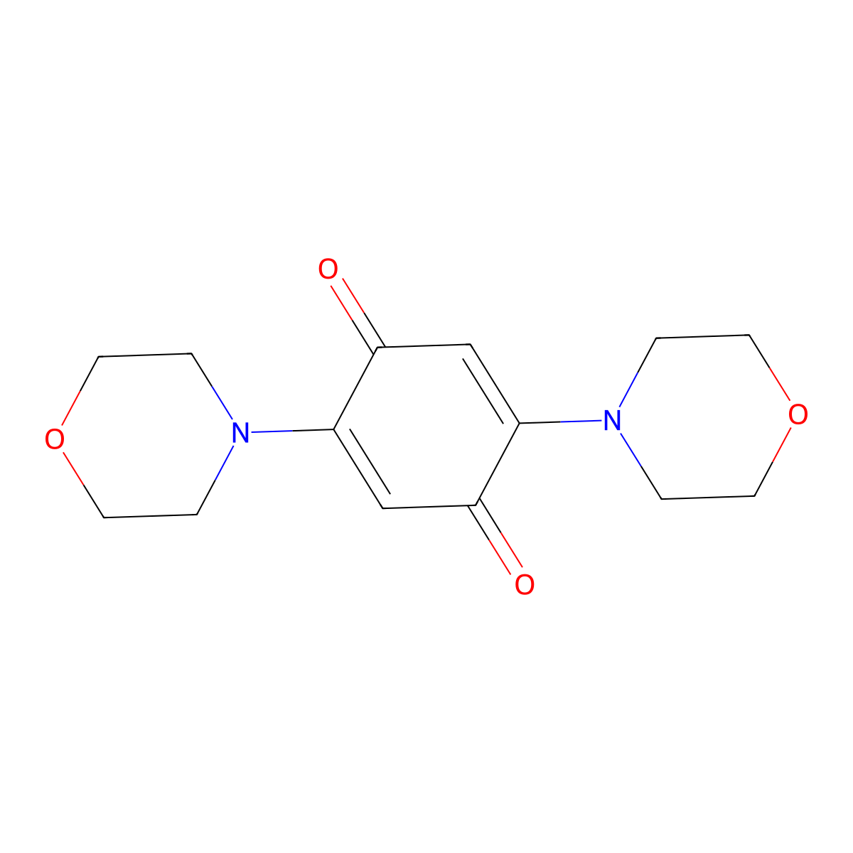 2,5-Dimorpholino-1,4-benzoquinone molecular structure, CAS 3421-18-9