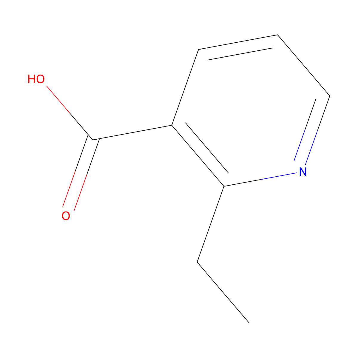 2-Ethylnicotinic acid molecular structure, CAS 3421-76-9