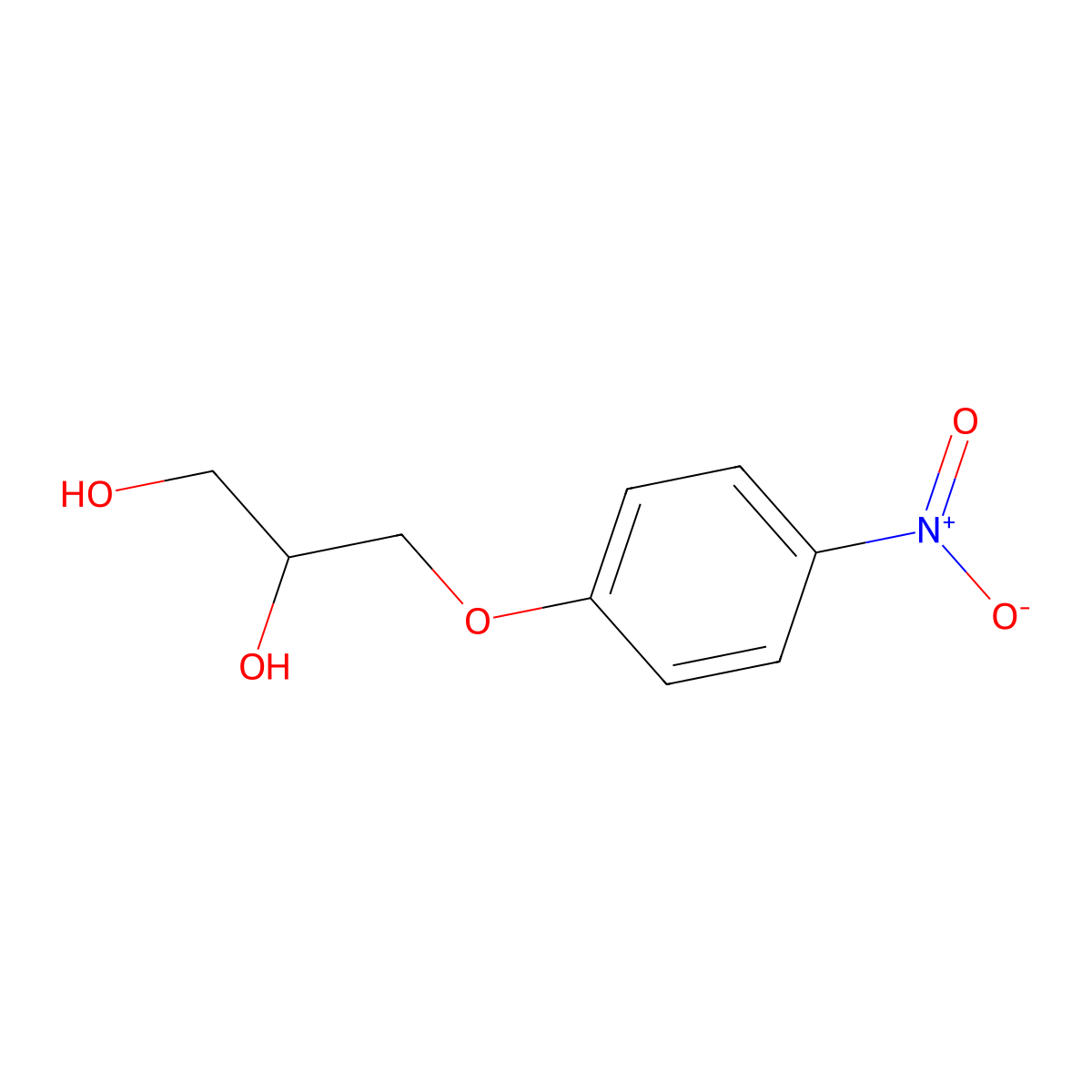 3-(4-Nitrophenoxy)propane-1,2-diol molecular structure, CAS 34211-48-8