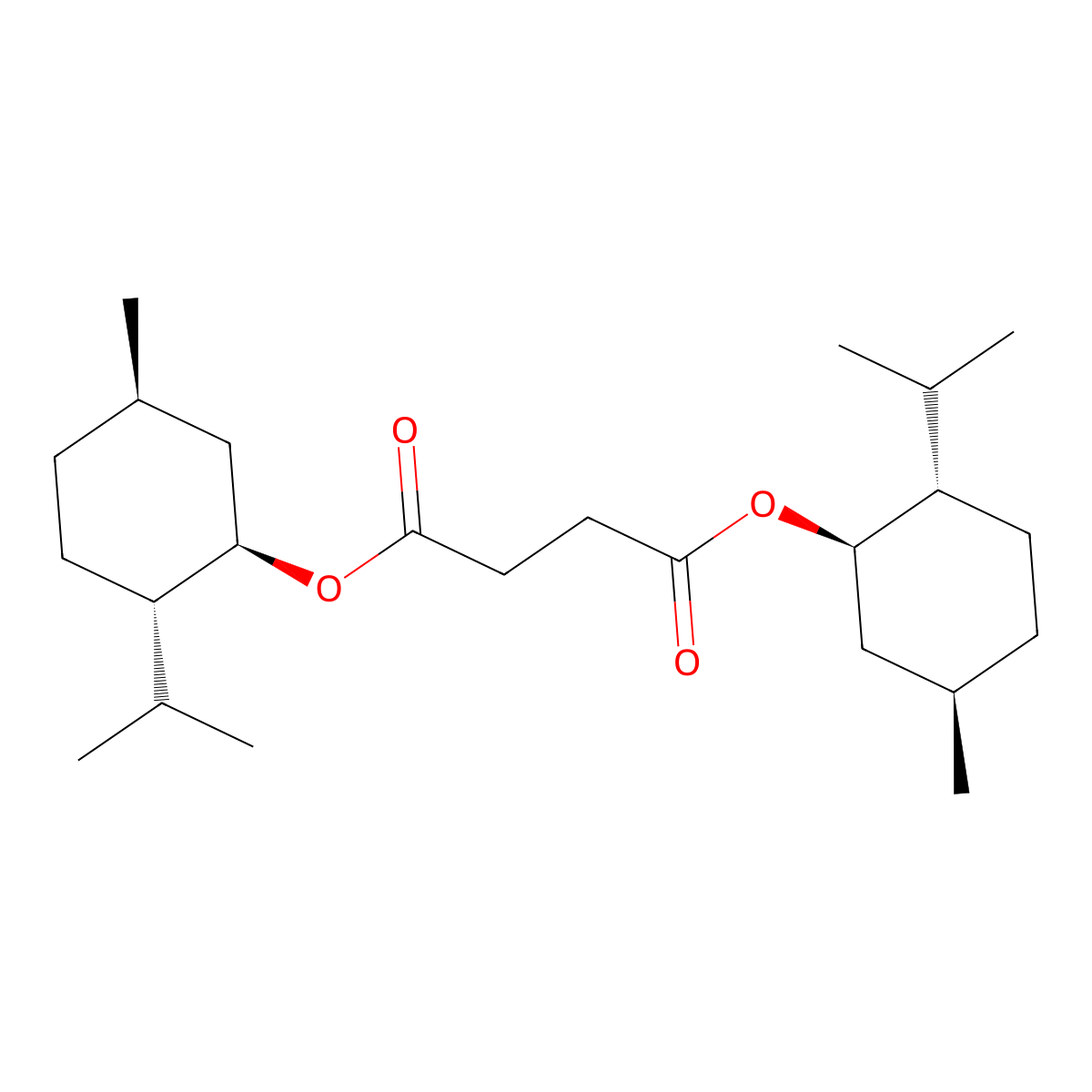 bis((1R,2S,5R)-2-isopropyl-5-methylcyclohexyl) succinate molecular structure, CAS 34212-59-4