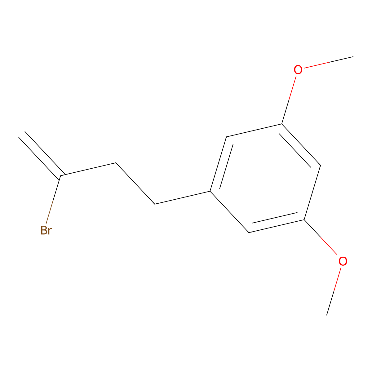2-Bromo-4-(3,5-dimethoxyphenyl)-1-butene molecular structure, CAS 34217-65-7