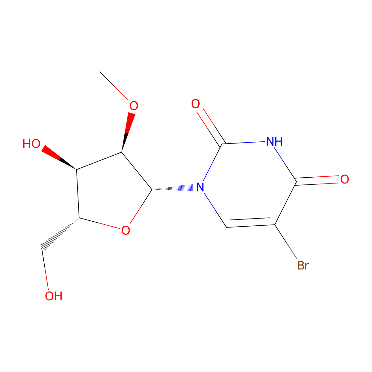 5-BroMo-2'-O-Methyluridine molecular structure, CAS 34218-83-2