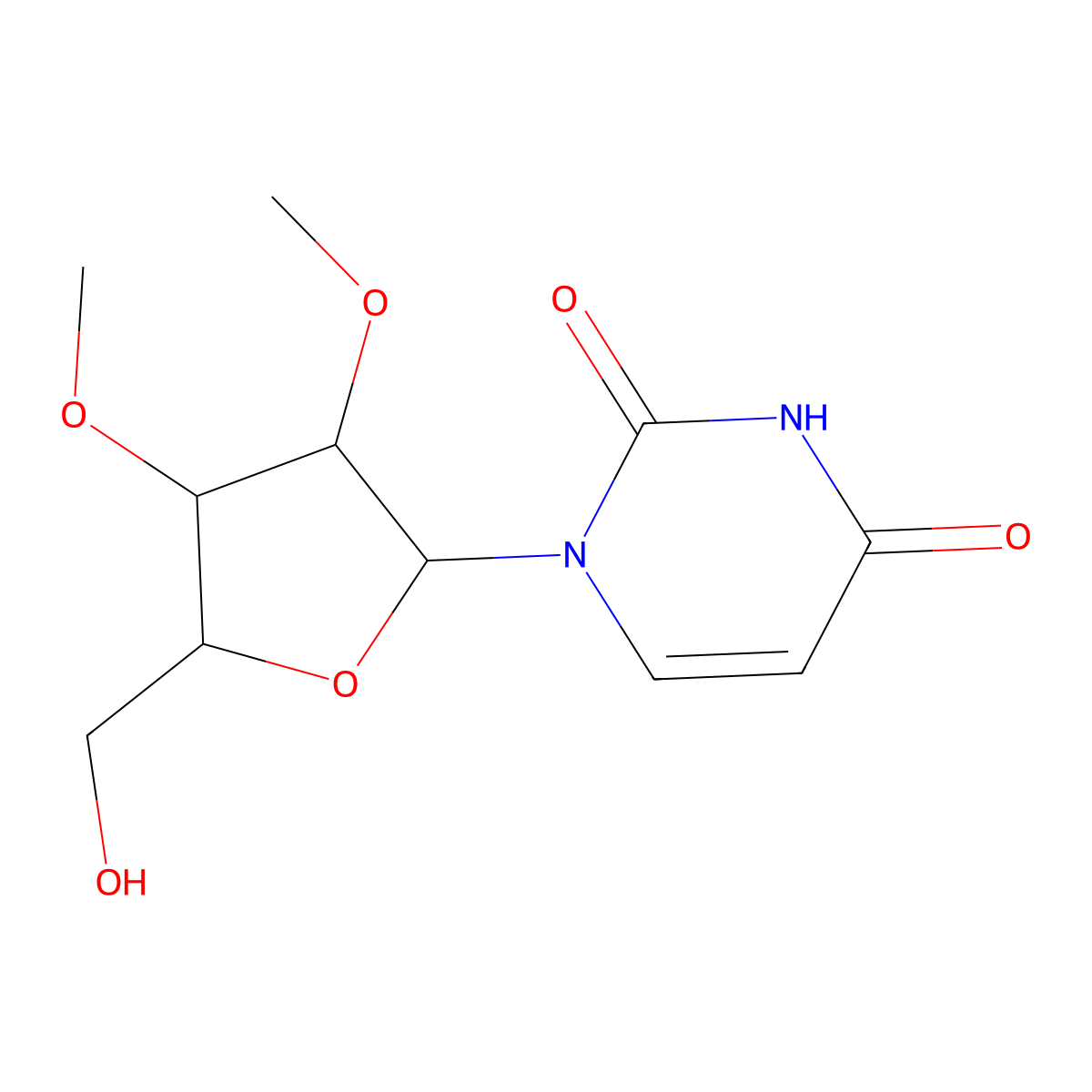 2',3'-Di-O-methyluridine molecular structure, CAS 34218-85-4