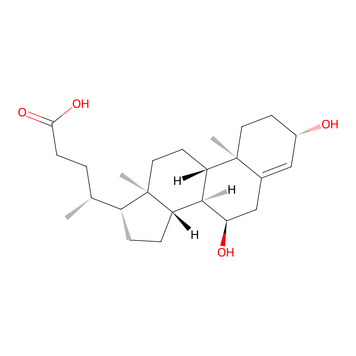 3beta,7alpha-Dihydroxychol-4-en-24-oic Acid molecular structure, CAS 34218-93-4