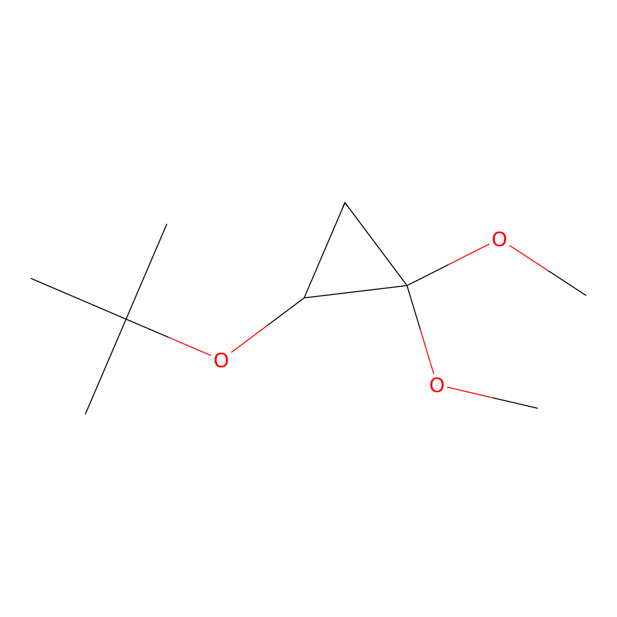 2-(Tert-butoxy)-1,1-dimethoxycyclopropane molecular structure, CAS 34219-72-2