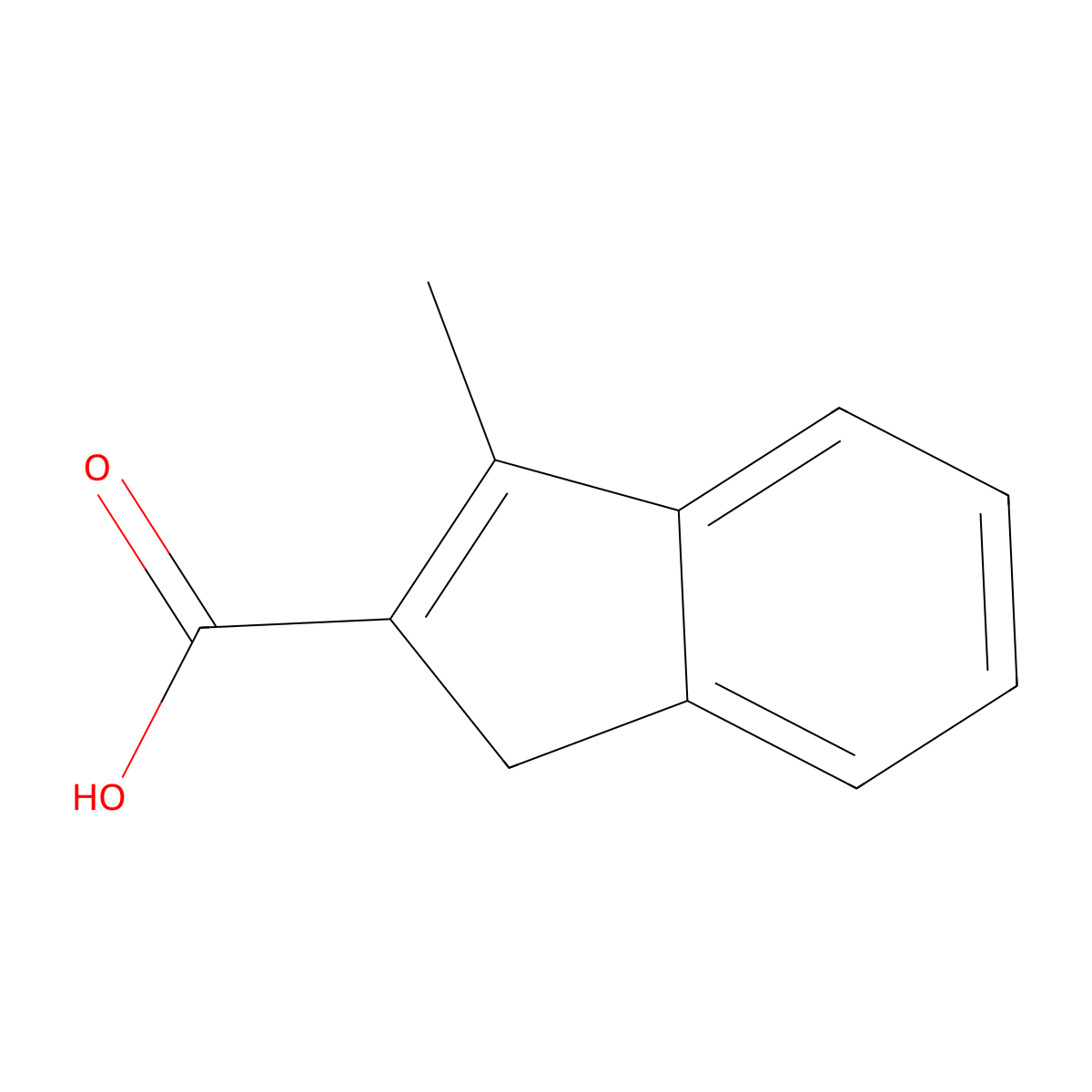 3-Methylindene-2-carboxylic acid molecular structure, CAS 34225-81-5