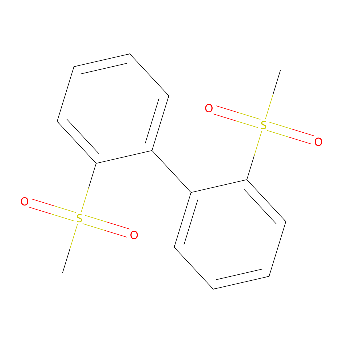 2,2'-Bis(methylsulfonyl)-1,1'-biphenyl molecular structure, CAS 34226-76-1