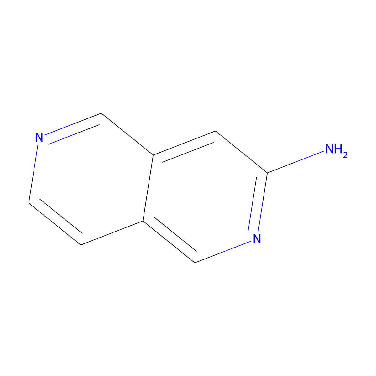 2,6-Naphthyridin-3-amine molecular structure, CAS 3423-42-5