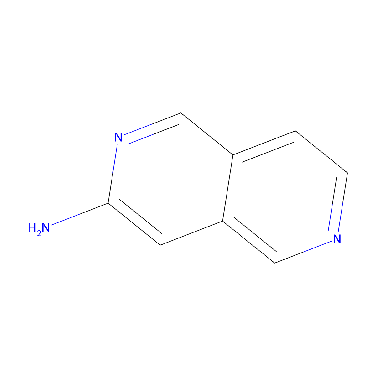 2,6-Naphthyridin-3-amine molecular structure, CAS 3423-42-5