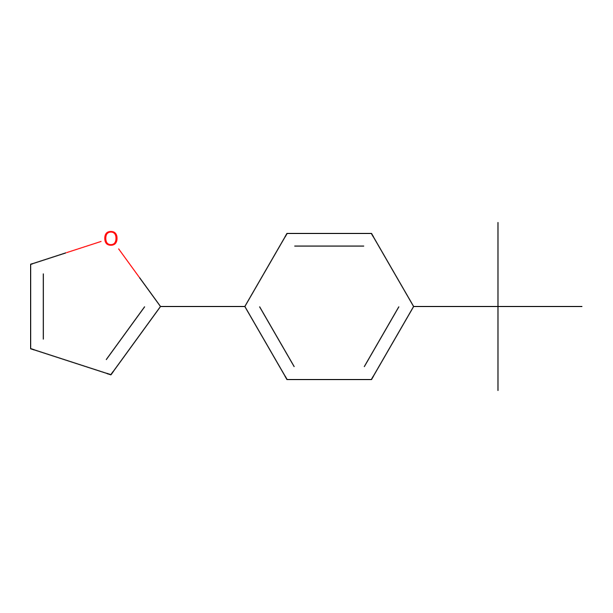 Furan, 2-[4-(1,1-dimethylethyl)phenyl]- molecular structure, CAS 34231-76-0