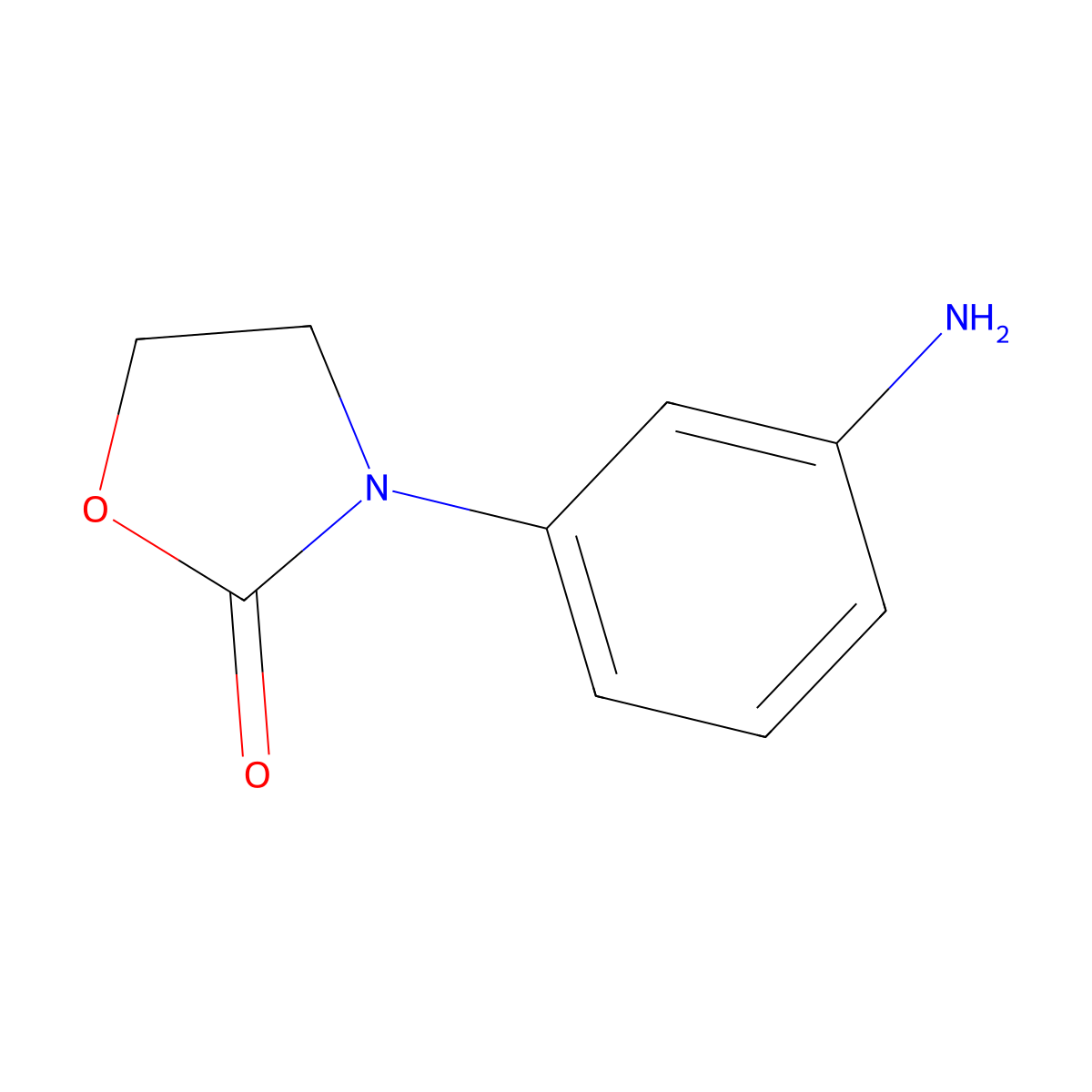 3-(3-Aminophenyl)-1,3-oxazolidin-2-one molecular structure, CAS 34232-43-4