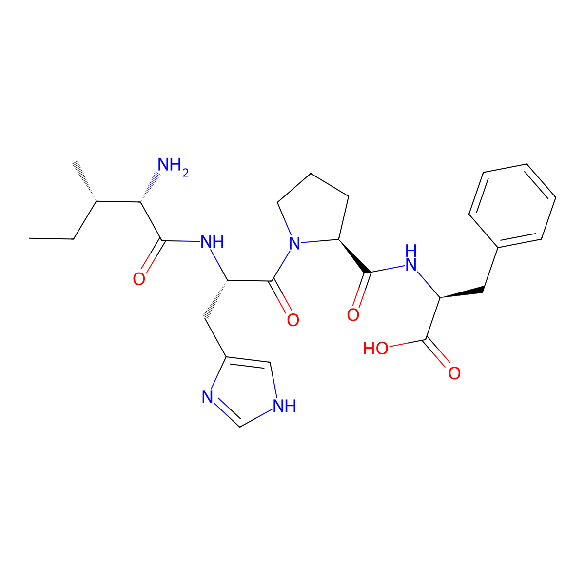 Angiotensin II (5-8), human molecular structure, CAS 34233-50-6