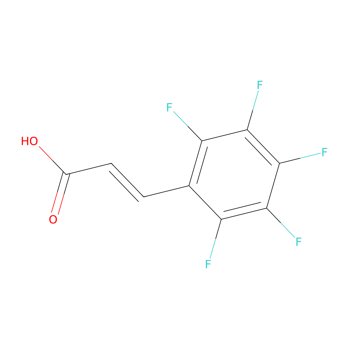 3-(2,3,4,5,6-Pentafluorophenyl)prop-2-enoic acid molecular structure, CAS 34234-46-3