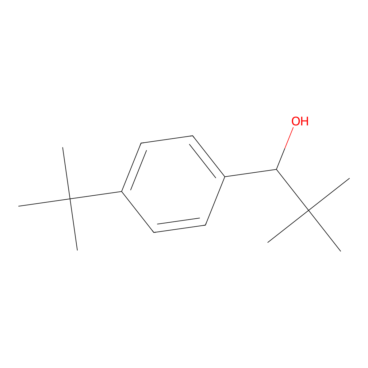 1-(4-(Tert-butyl)phenyl)-2,2-dimethylpropan-1-ol molecular structure, CAS 34235-16-0