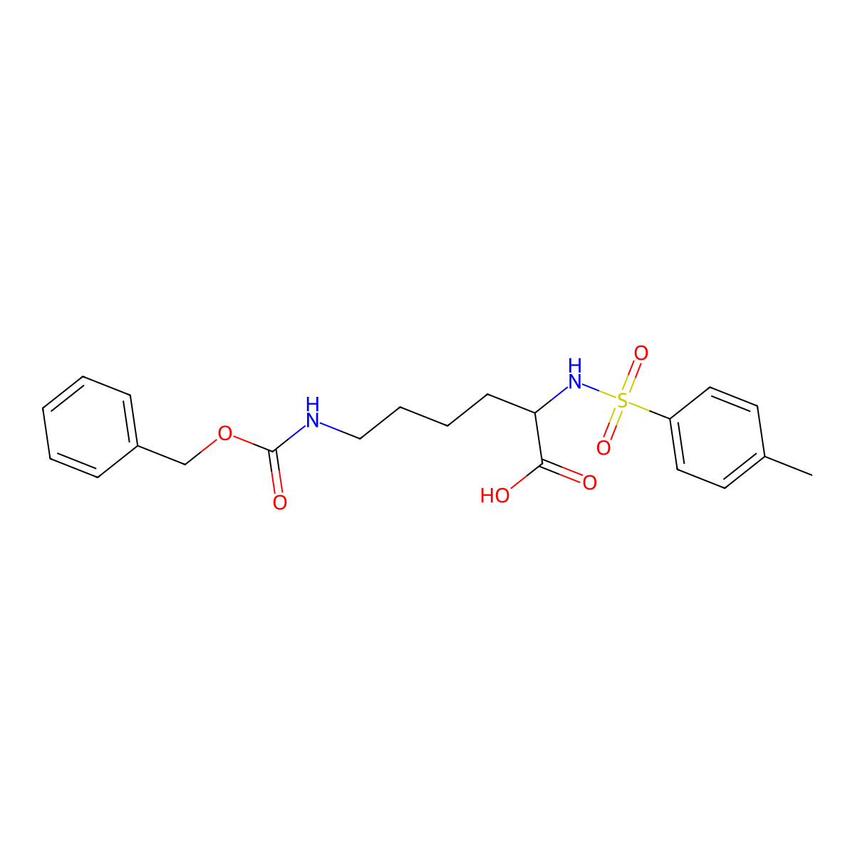 Nepsilon-Carbobenzoxy-Nalpha-tosyl-L-lysine molecular structure, CAS 34235-82-0