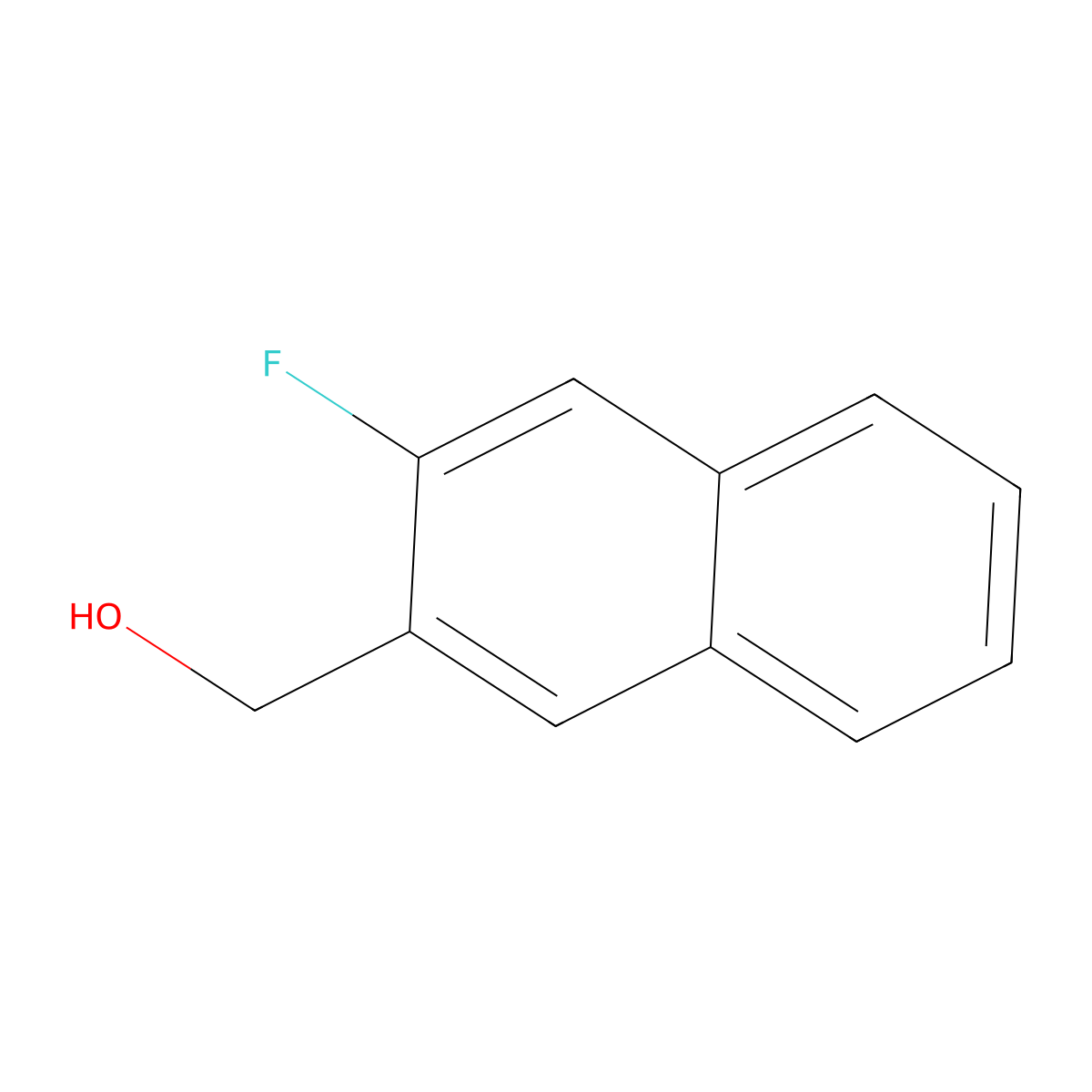 (3-Fluoronaphthalen-2-yl)methanol molecular structure, CAS 34236-52-7